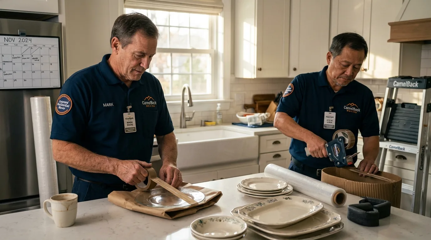 Professional crew packing kitchen dishware in Prestonsburg, KY